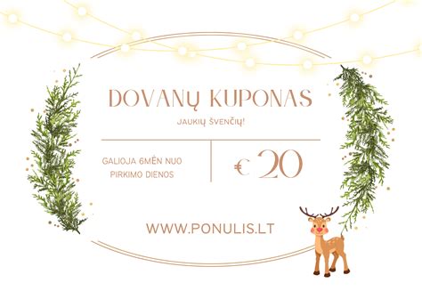 Dovanų kuponai ir rinkiniai