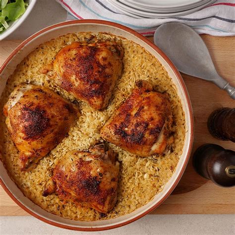 Vištienos šlaunelės su ryžiais ir daržovėmis