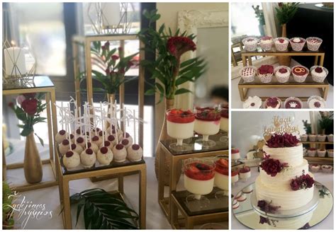 Pavyzdys gražiai dekoruoto saldaus stalo