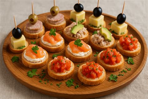 Įvairūs vieno kąsnio sumuštinių variantai