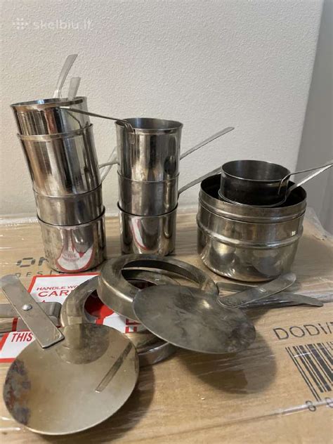 Įvairūs turistinio virimo komplekto elementai