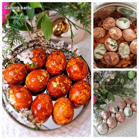 Marmuriniai kiaušiniai su svogūnų lukštais