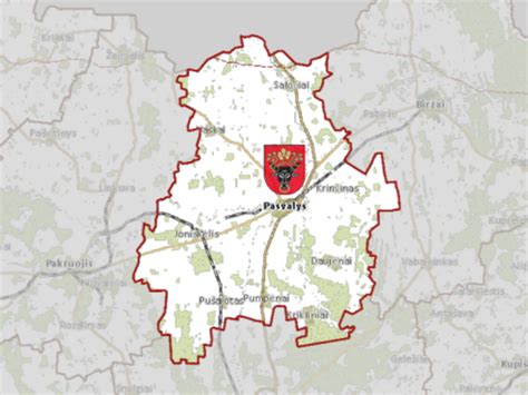 Pasvalio rajono žemėlapis