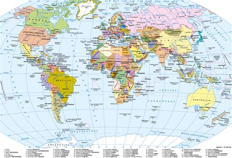 Žemėlapis su Pietų Baltijos regiono šalimis