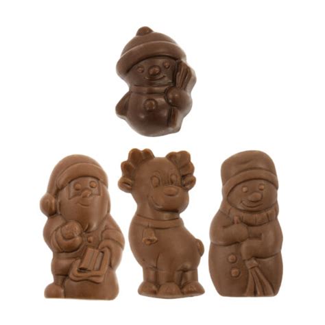 Šokoladinių figūrėlių ir papuošimų asortimentas