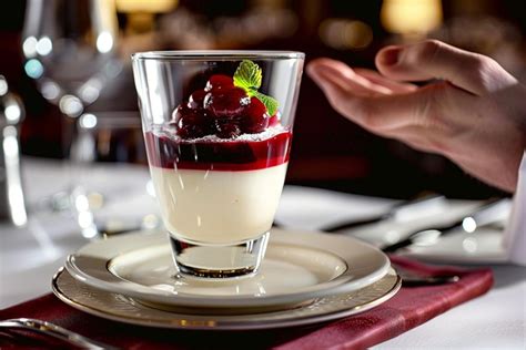 Panna cotta su braškėmis ir vyšniomis