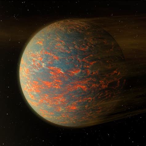 Meninė planeta 55 Cancri e vizija su magmos vandenynu