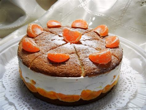 Varškės tortas su mandarinais