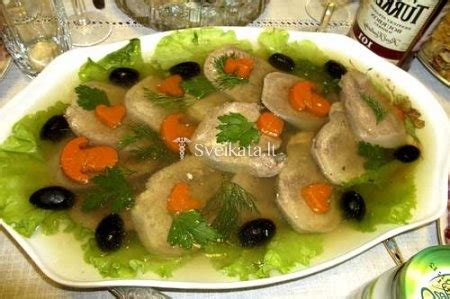 Liežuvis drebučiuose, šventinis patiekalas