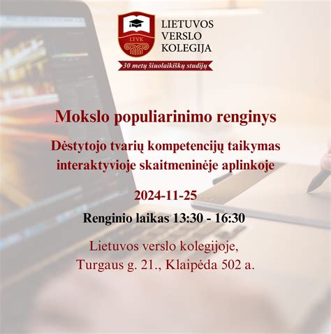 Mokslo populiarinimo renginys