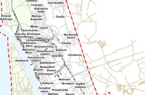 Klaipėdos miesto lankytinų vietų žemėlapis