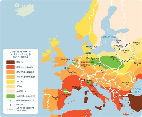 Sverdlovsko juodligės epidemijos paveiktos teritorijos ir vėjų kryptys žemėlapyje