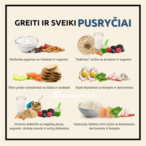 Sveikų pusryčių įvairovė