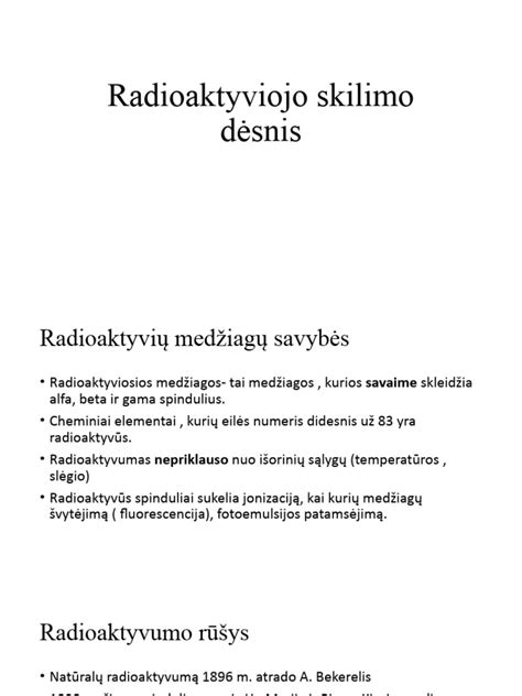Radioaktyviojo datavimo principai