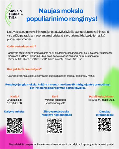 Mokslo populiarinimas renginyje