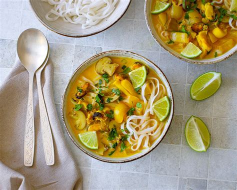 Tailandietiškos moliūgų sriubos ingredientai