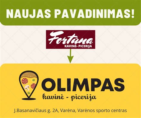 Varėnos sporto centro kavinė „Olimpas“ ir dienos pietų pristatymas