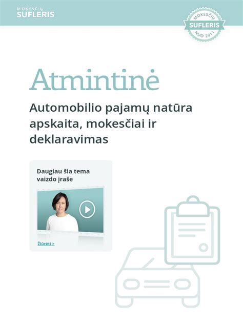 Infografika: Automobilio išlaidų apskaita individualiai veiklai