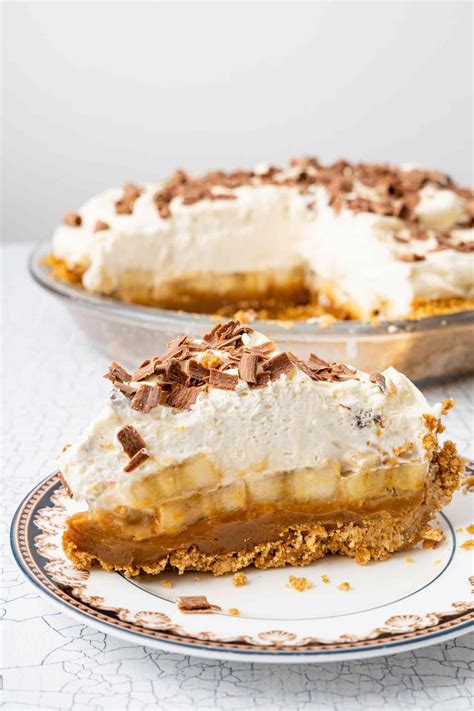 Banoffee pyrago pjūvis