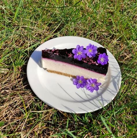 gražiai papuoštas sluoksniuotas varškės ir želė tortas