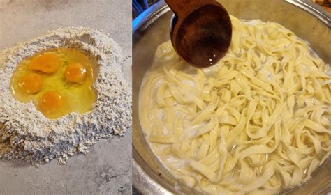 Naminiai makaronai ir kiaušiniai
