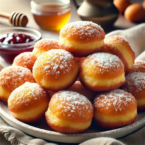 Auksinės varškės spurgos su cukraus pudra