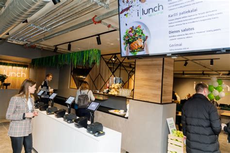 „iLunch“ restorano interjeras ir dienos pietų asortimentas