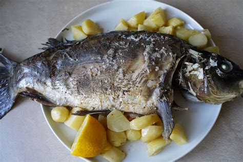 Karpis kepamas folijoje ant žarijų