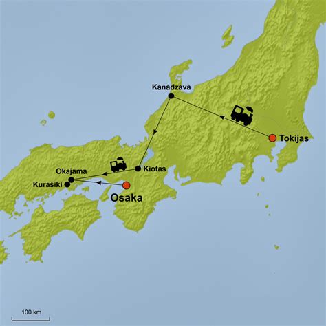 Senovinis Kinijos ir Japonijos žemėlapis, rodantis arbatos kelionę