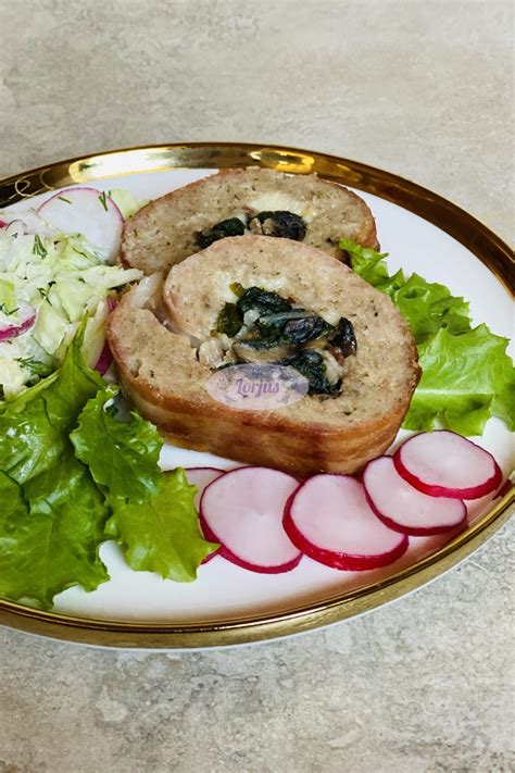 keptų pievagrybių su įdaru nuotrauka