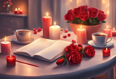 Romantiškai serviruotas stalas su gėlėmis ir žvakėmis