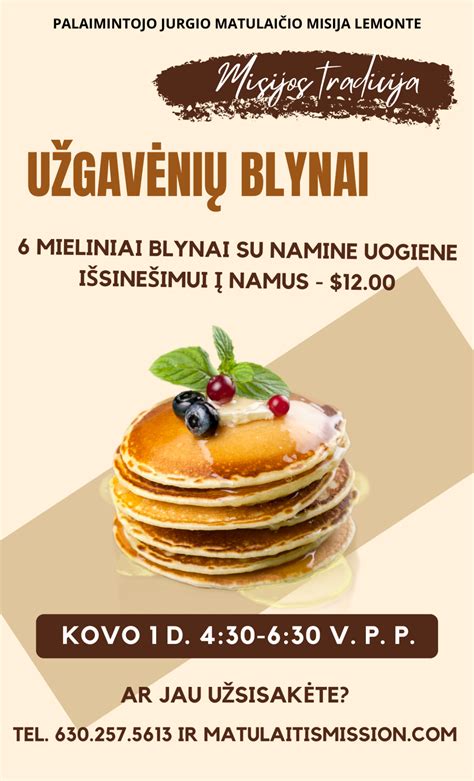 Užgavėnių blynų stalas