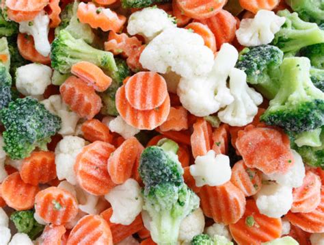 Įvairios šaldytos daržovės