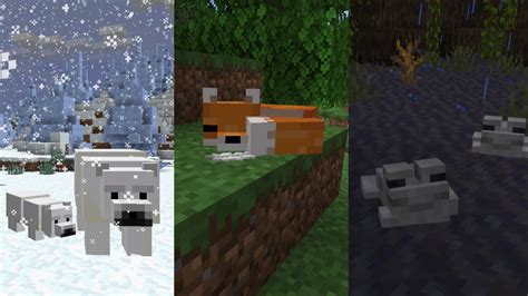 Įvairūs Minecraft monstrai ir gyvūnai