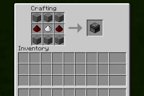 Krosnies naudojimo schema Minecraft