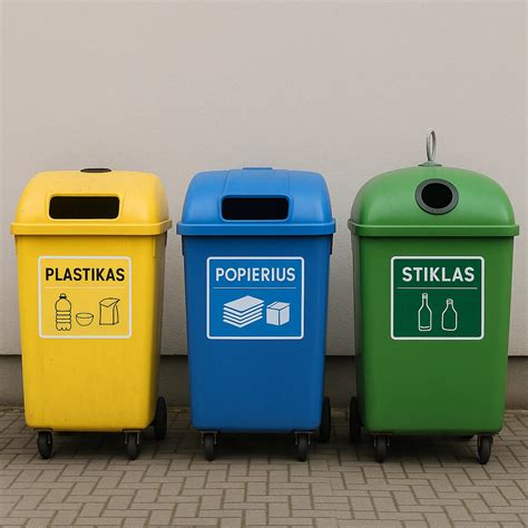 Pakuočių rūšiavimo konteineriai