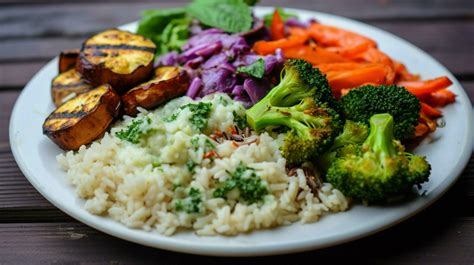 Healthy lunch plate