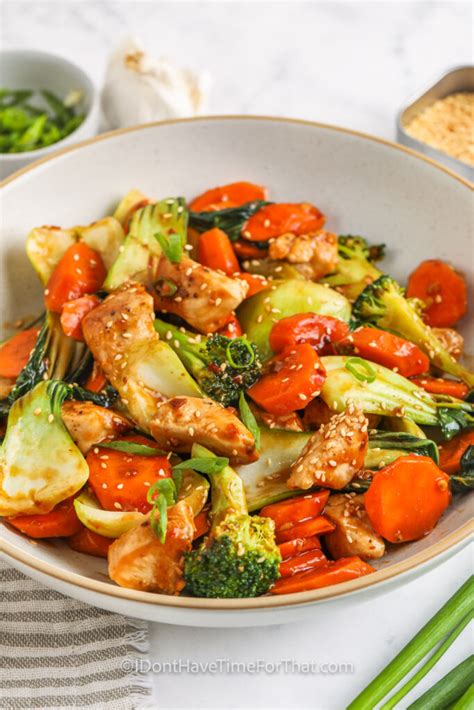 Chicken and vegetable stir-fry