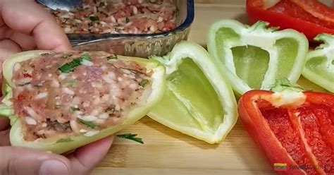 Įdarytų paprikų su mėsa receptas: ingredientai