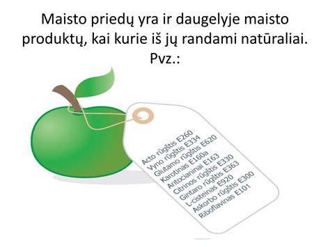 Maisto priedų etiketė