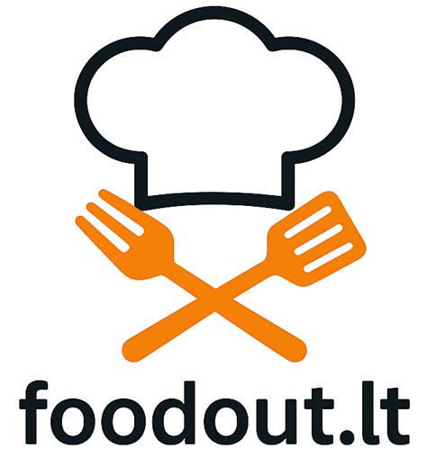 Foodout.lt logotipas ir patiekalų pasirinkimas