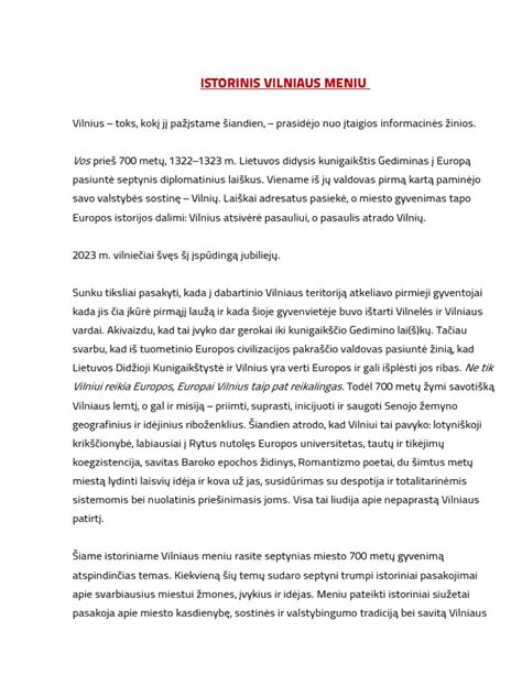 Istorinis meniu Valdovų vakarienėje