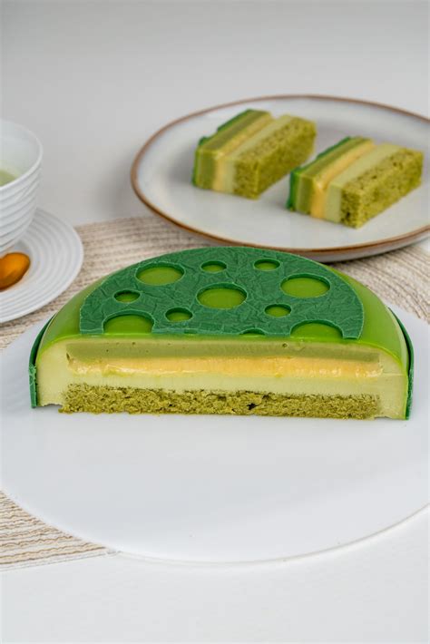 Matcha blynų torto pavyzdys