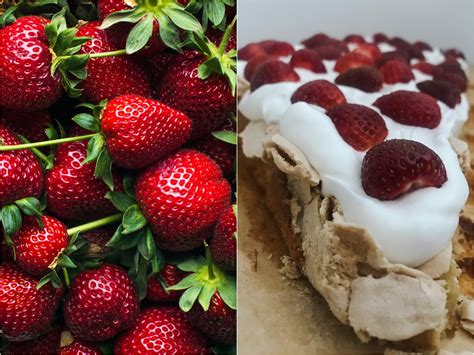 Šviežios braškės ir pyragas