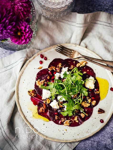 Veganiškas burokėlių carpaccio
