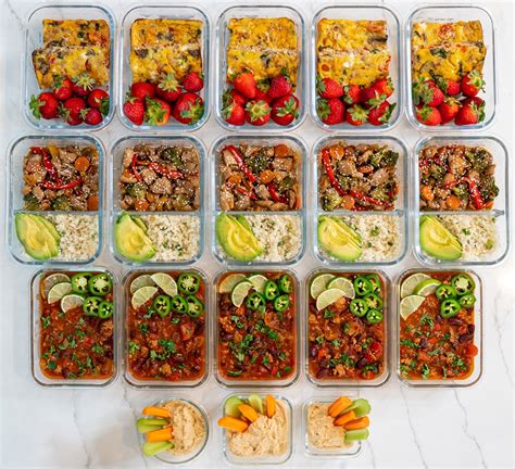 Healthy protein meal prep