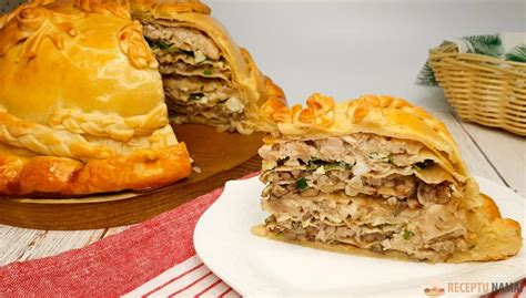 Pavyzdys mėsos pyrago sluoksnių