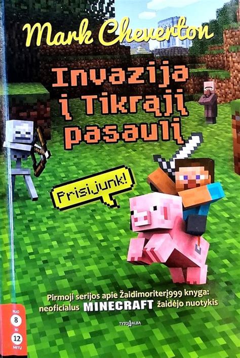 Minecraft žaidėjo jojimas ant kiaulės su balnu