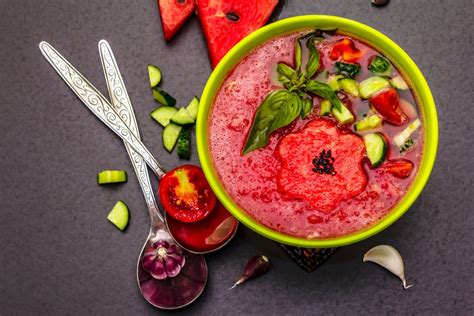 Gaspačo sriubos ingredientų schema