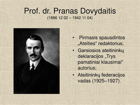 Portretas: Pranas Dovydaitis